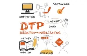 Desktop publishing workflow illustration